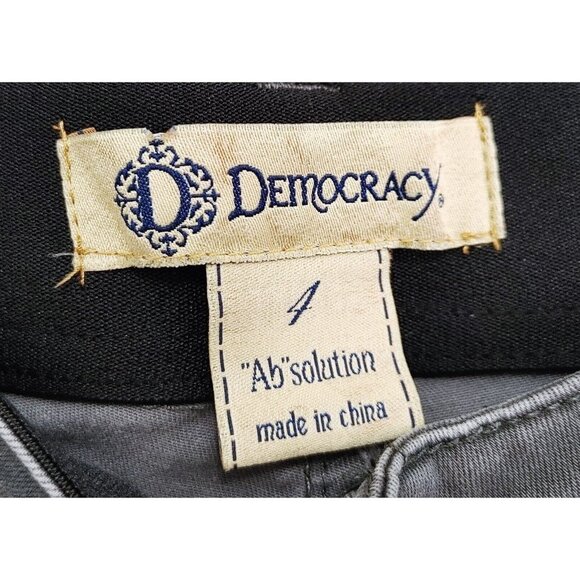 Democracy Ab Solution Jeans Gray Camouflage Stretch Skinny Pants Womens Size 4 - Picture 2 of 3